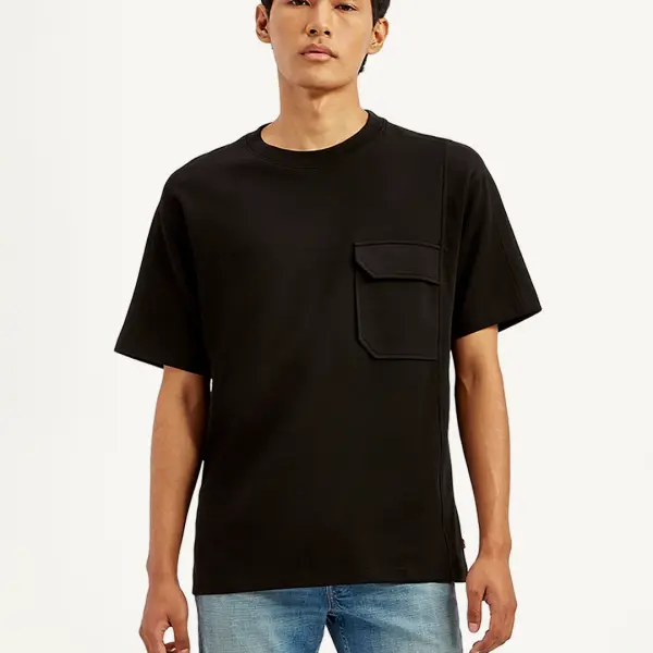Men's Solid Crew Neck Utility T-Shirt