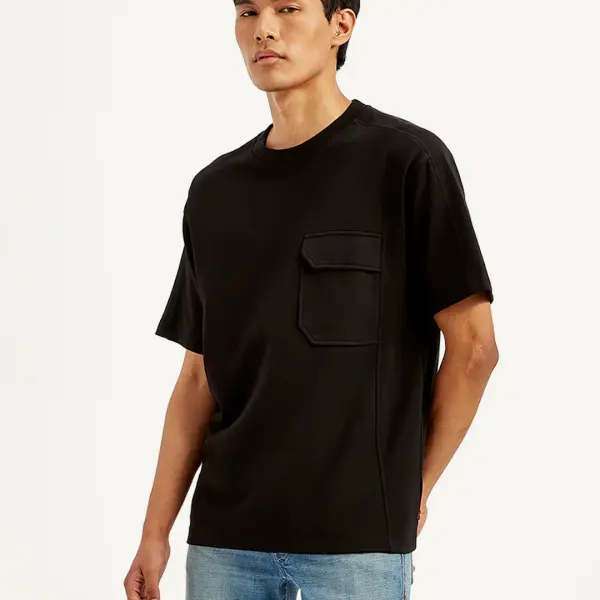 Men's Solid Crew Neck Utility T-Shirt