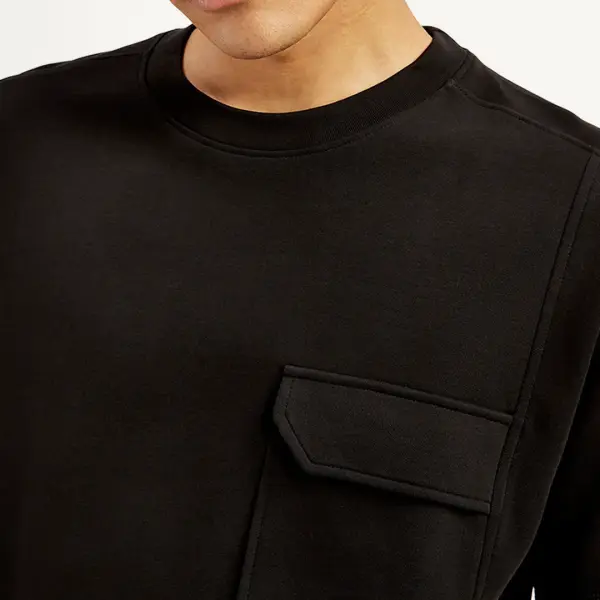 Men's Solid Crew Neck Utility T-Shirt
