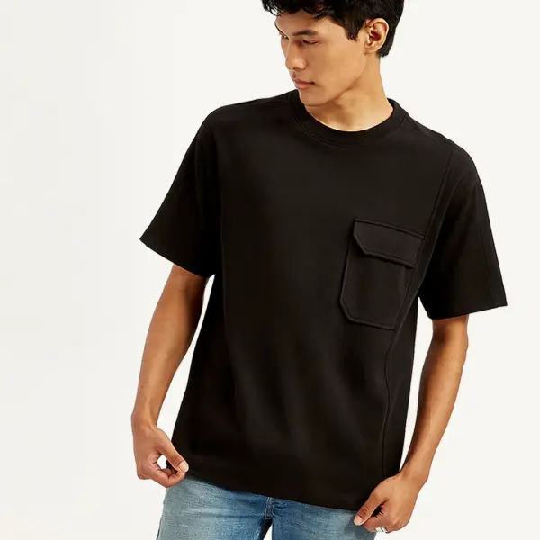 Men's Solid Crew Neck Utility T-Shirt