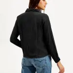 Women's Textured Spread Collar Shirt