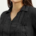 Women's Textured Spread Collar Shirt
