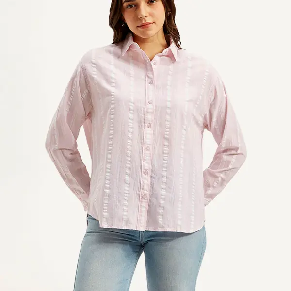 Women's Striped Relaxed Fit Shirt