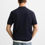 VISCOSE BLEND KNITTED POLO SHIRT