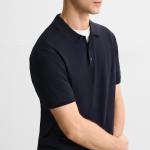 VISCOSE BLEND KNITTED POLO SHIRT