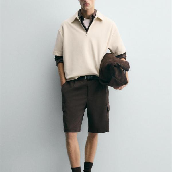 INTERLOCK ZIP-UP POLO SHIRT