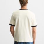 BASIC CONTRAST RIB T-SHIRT