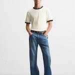 BASIC CONTRAST RIB T-SHIRT