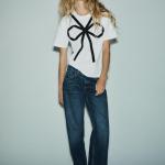 T-SHIRT WITH CONTRAST BOW