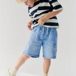 LOOSE-FITTING DENIM BERMUDA SHORTS