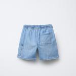 LOOSE-FITTING DENIM BERMUDA SHORTS