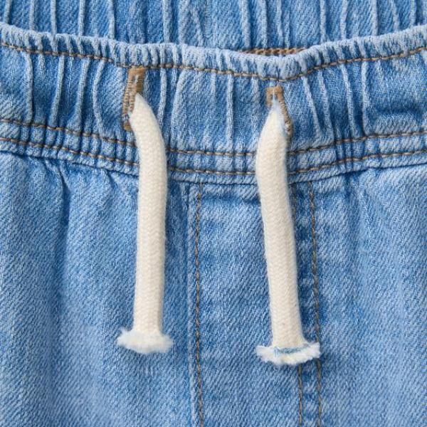 LOOSE-FITTING DENIM BERMUDA SHORTS