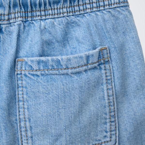 LOOSE-FITTING DENIM BERMUDA SHORTS