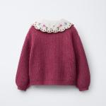 CARDIGAN WITH EMBROIDERED COLLAR