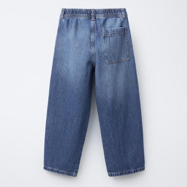 BALLOON JEANS WITH ELASTIC TRIM