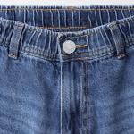 BALLOON JEANS WITH ELASTIC TRIM
