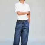BALLOON JEANS WITH ELASTIC TRIM