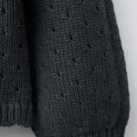 KNIT SWEATER WITH CROCHET COLLAR