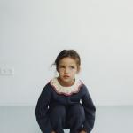 KNIT SWEATER WITH CROCHET COLLAR