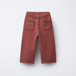 EMBROIDERED FLORAL KNIT TROUSERS