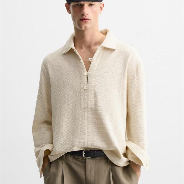 TEXTURED POLO SHIRT