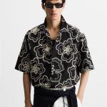 TEXTURED EMBROIDERY SHIRT