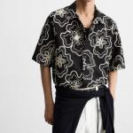 TEXTURED EMBROIDERY SHIRT