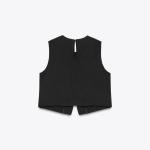 GOLD BUTTON CROSSOVER TOP
