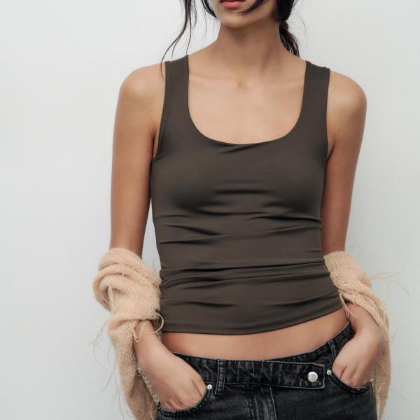 POLYAMIDE TOP WITH WIDE STRAPS