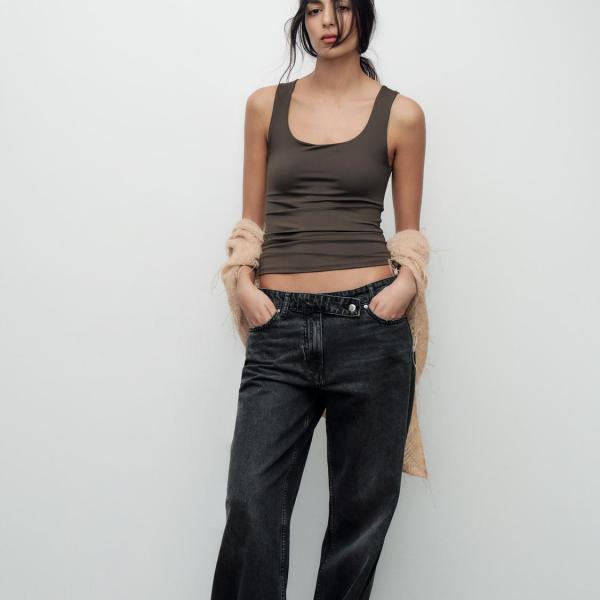POLYAMIDE TOP WITH WIDE STRAPS