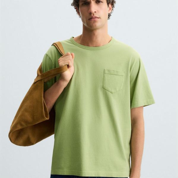 WASHED T-SHIRT WITH POCKET
