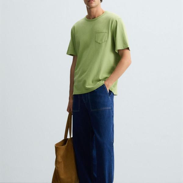 WASHED T-SHIRT WITH POCKET