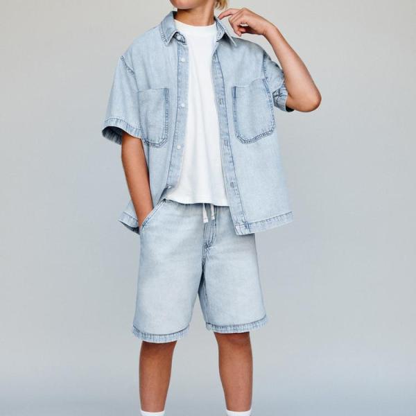 LOOSE DENIM BERMUDA SHORTS