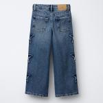 WIDE-LEG JEANS WITH STAR PATCHES