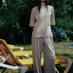 WASHED EFFECT INTERLOCK T-SHIRT