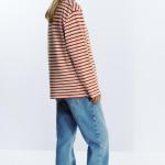 SLUB STRIPED COTTON T-SHIRT