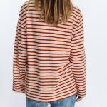 SLUB STRIPED COTTON T-SHIRT