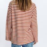 SLUB STRIPED COTTON T-SHIRT