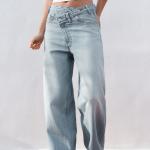 TRF WIDE-LEG HIGH-WAIST JEANS WITH WRAPAROUND WAIST