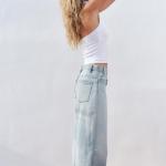 TRF WIDE-LEG HIGH-WAIST JEANS WITH WRAPAROUND WAIST