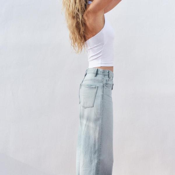 TRF WIDE-LEG HIGH-WAIST JEANS WITH WRAPAROUND WAIST