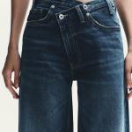 TRF WIDE-LEG HIGH-WAIST JEANS WITH CROSSOVER WAIST