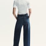 TRF WIDE-LEG HIGH-WAIST JEANS WITH CROSSOVER WAIST