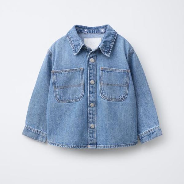 DENIM OVERSHIRT WITH DETACHABLE HOOD