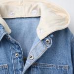 DENIM OVERSHIRT WITH DETACHABLE HOOD