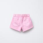 TWILL MOM FIT BERMUDA SHORTS