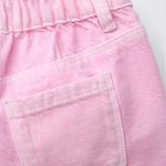 TWILL MOM FIT BERMUDA SHORTS