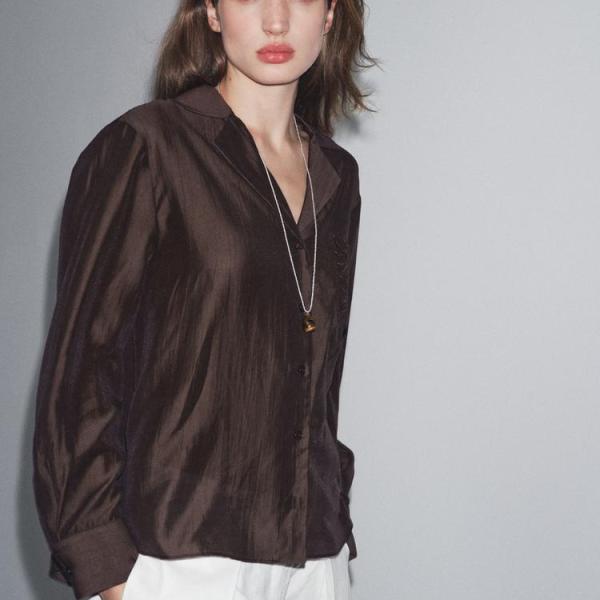 ZW COLLECTION EMBROIDERED POCKET SHIRT