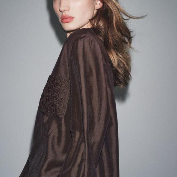ZW COLLECTION EMBROIDERED POCKET SHIRT