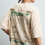 WASHED PRINTED KNIT T-SHIRT